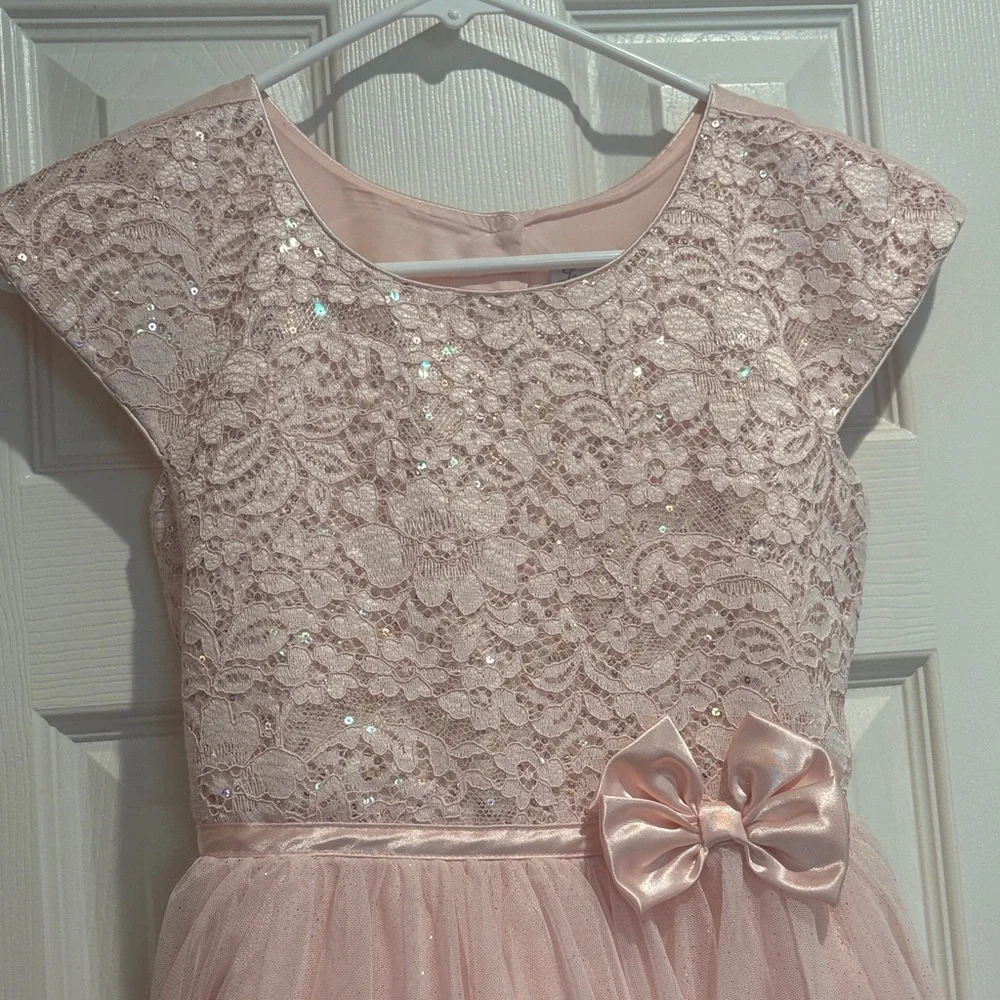 Jona Michelle Girl’s Pink Party Dress - Size 12 - Picture 2 of 16